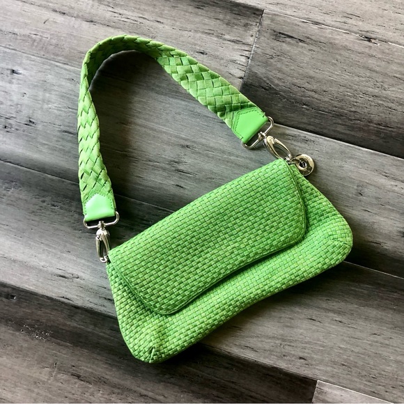 Vintage Handbags - Vintage Y2K The Sak Woven Wavy Shaped Shoulder Bag Purse